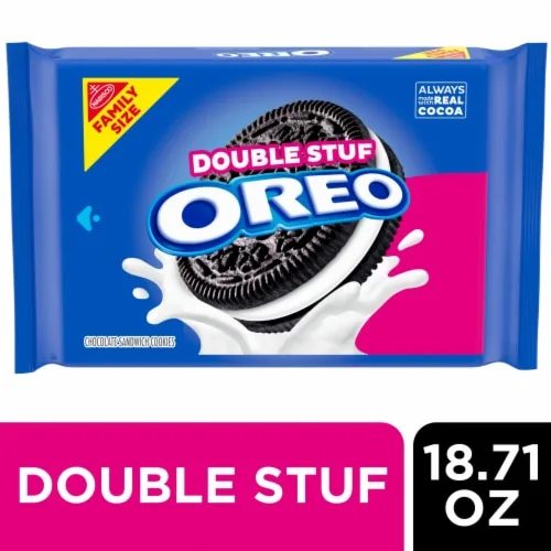OREO Double Stuf Chocolate Sandwich Cookies by Nabisco - Tier E kids snack