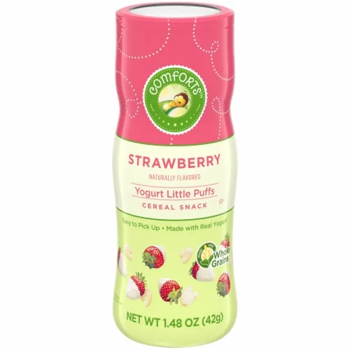 Comforts For Toddler, Yogurt Puffs Puffed Whole Grain Snack, Strawberry by Kroger - Tier C kids snack