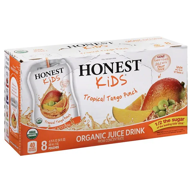 Organic Juice Drink From Concentrate, Tropical Tango Punch by Honest Kids - Tier E kids snack