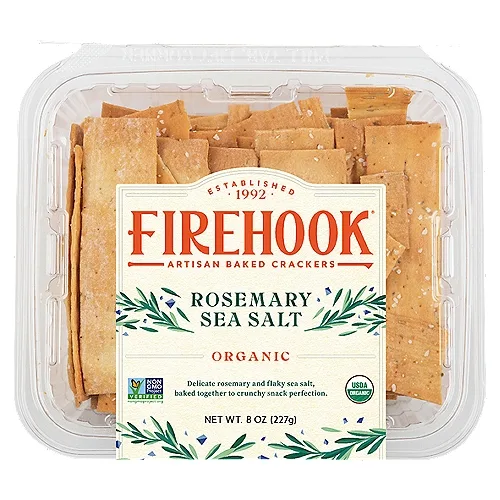 Mediterranean Baked Crackers - Rosemary Sea Salt by Firehook - Tier B kids snack