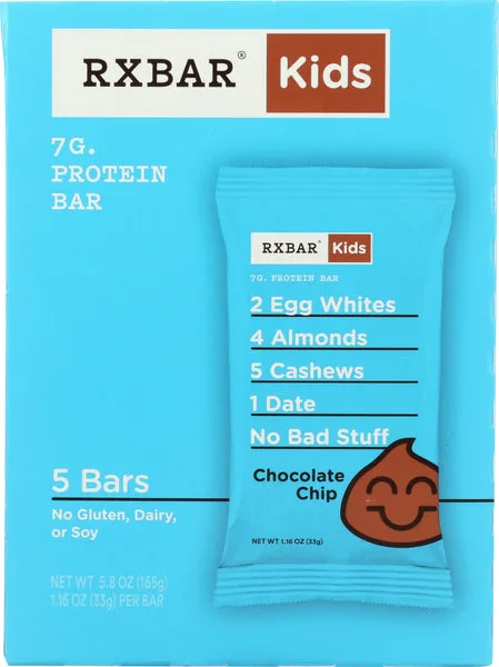 Kids protein bars, chocolate chip by RXBAR - Tier B kids snack