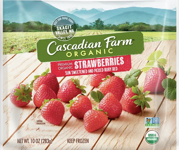 Premium Organic Strawberries by Cascadian Farm - Tier B kids snack