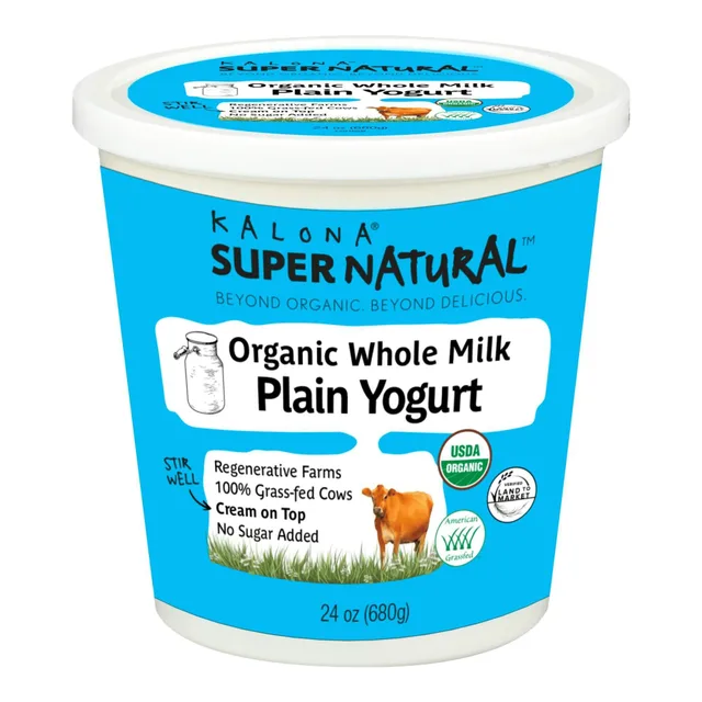 Organic Whole Milk Plain Yogurt by Kalona SuperNatural - Tier B kids snack