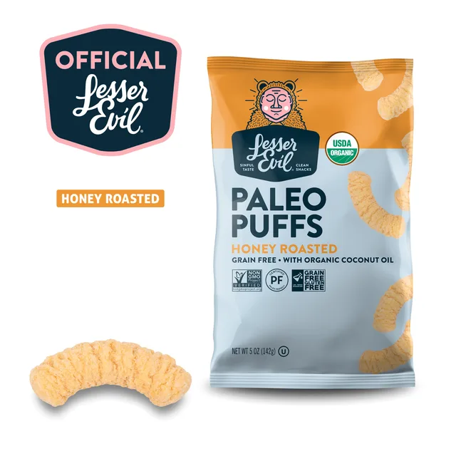 Grain-Free Paleo Puffs Original by LesserEvil - Tier A kids snack