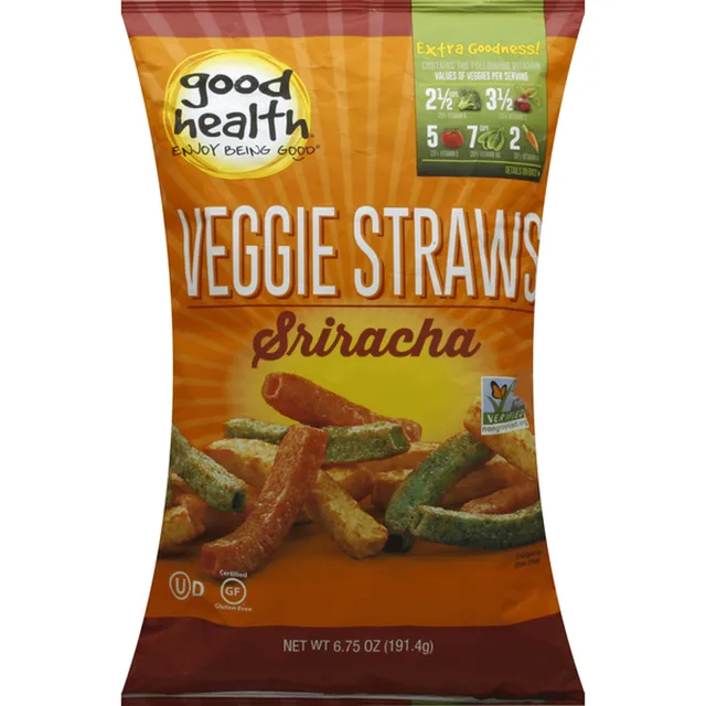 Sriracha veggie straws, sriracha by Good Health - Tier B kids snack