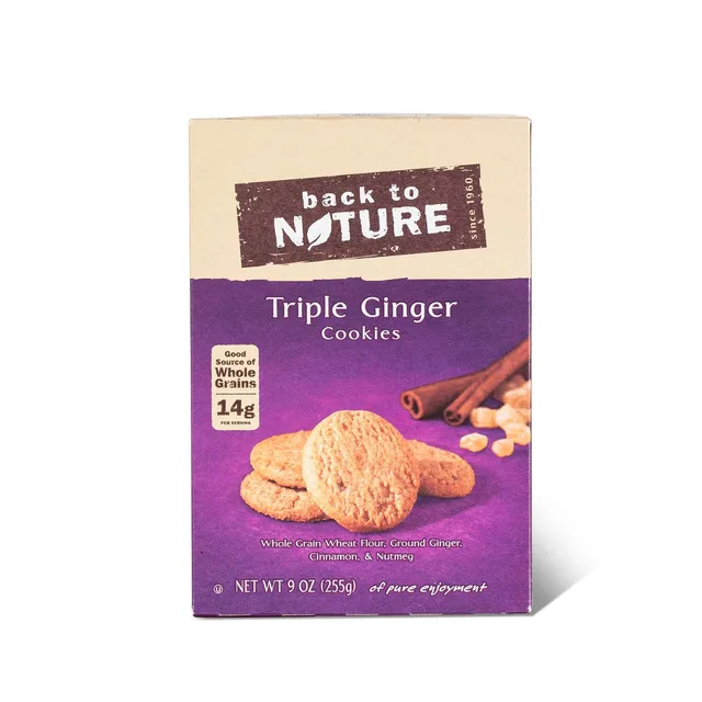 Back to nature, cookies, triple ginger by Back to Nature - Tier E kids snack