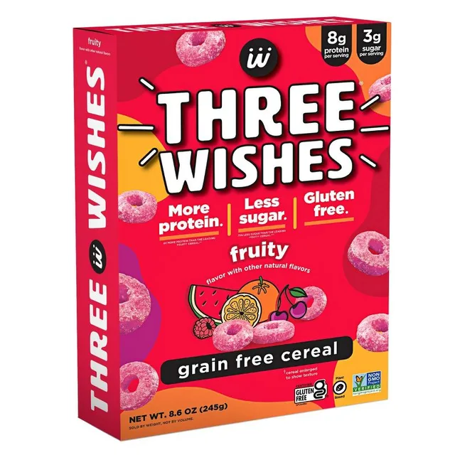 Three Wishes Gluten Free Fruity Grain-Free Breakfast Cereal by Three Wishes - Tier C kids snack