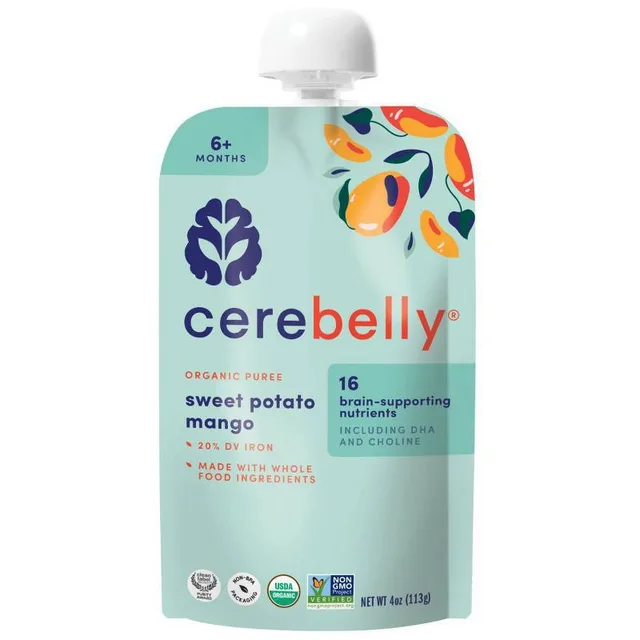 Cerebelly Organic Sweet Potato and Mango Baby Food Pouch by Cerebelly - Tier B kids snack