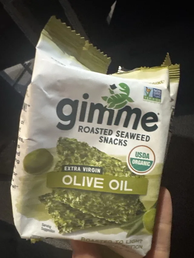 Organic Premium Roasted Seaweed - Extra Virgin Olive Oil by gimme - Tier A kids snack