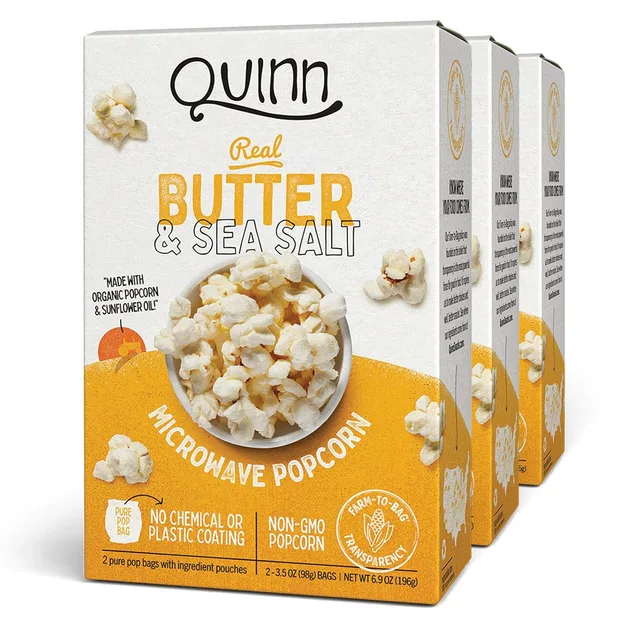Butter & Sea Salt Popcorn by Quinn - Tier A kids snack