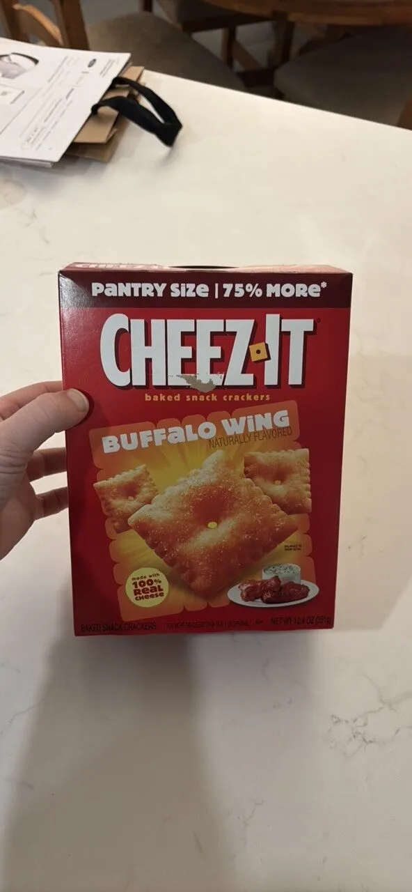 Buffalo Wing Baked Snack Crackers by Cheez-It - Tier A kids snack
