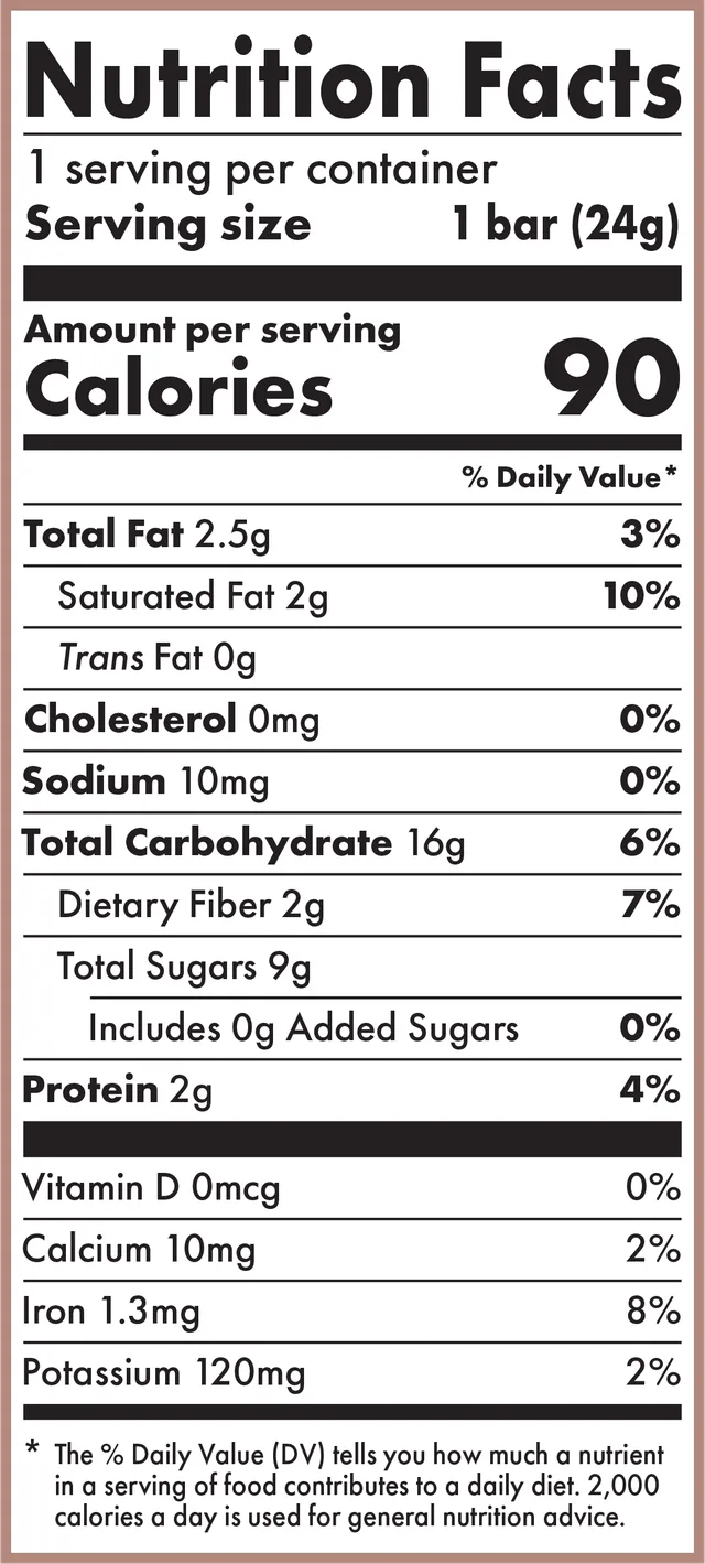 Peppermint Brownie Kids Bar by Skout Organic - Tier B kids snack