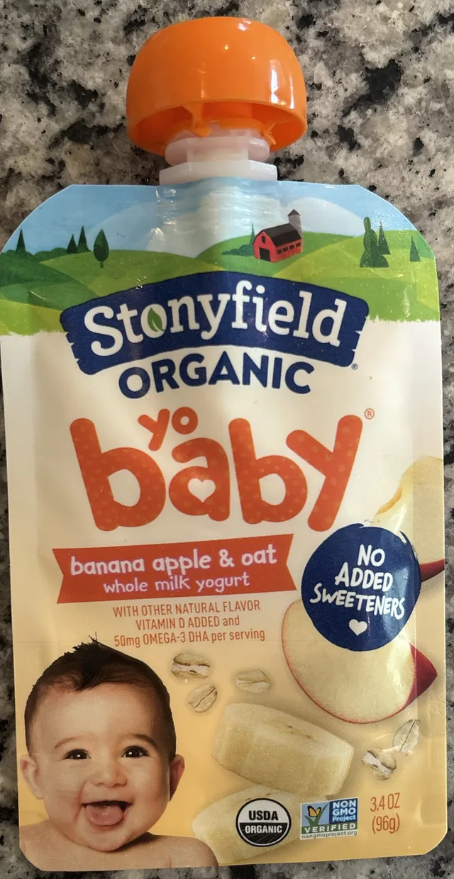 yoBaby Banana Apple & Oat by Stonyfield - Tier B kids snack