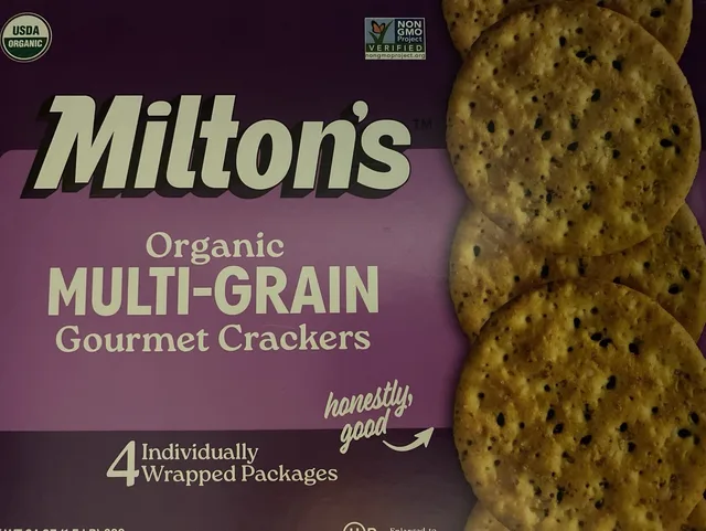 Organic Baked Multi-Grain Crackers by Milton's Craft Bakers - Tier B kids snack