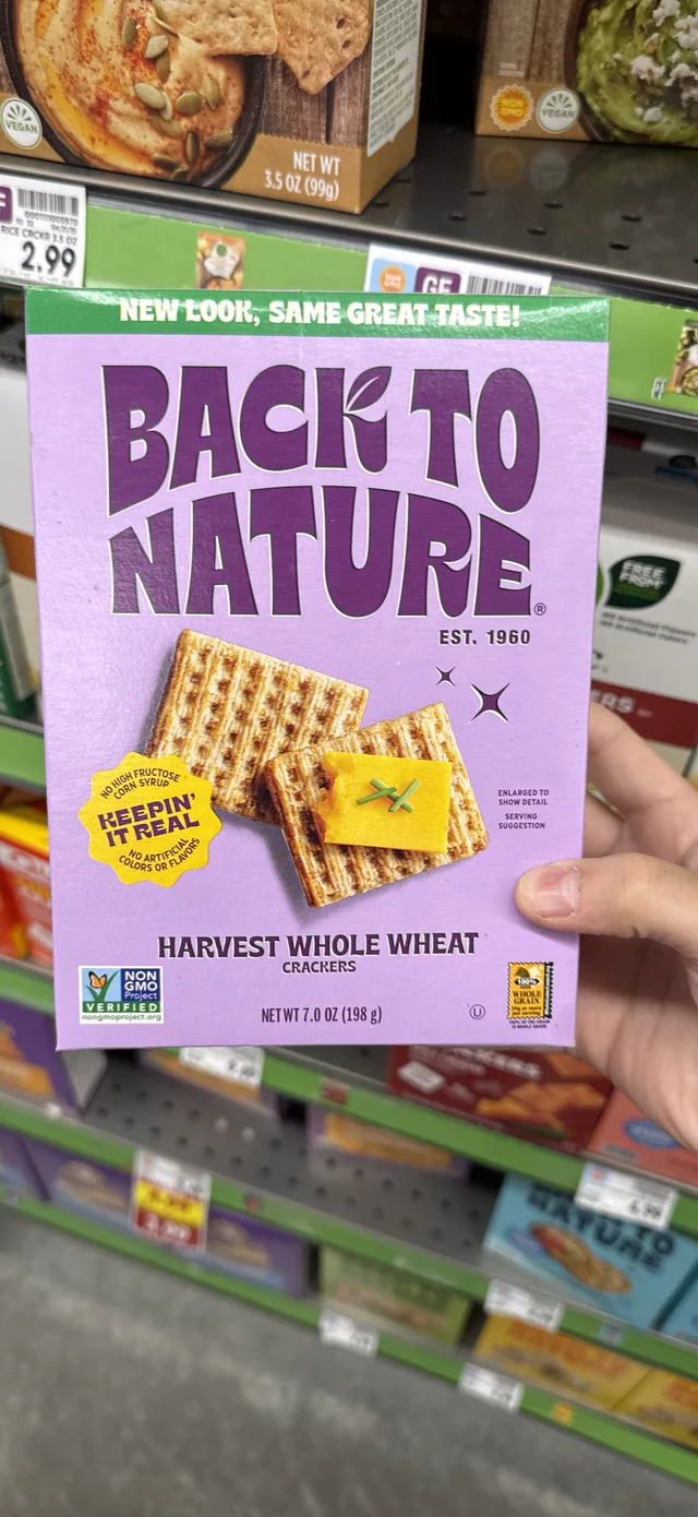 Harvest Whole Wheat Crackers by Back to Nature - Tier A kids snack