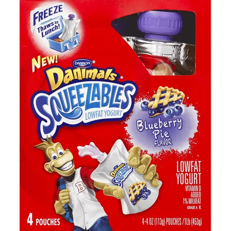 Blueberry Lowfat Yogurt, Blueberry by Danimals - Tier D kids snack